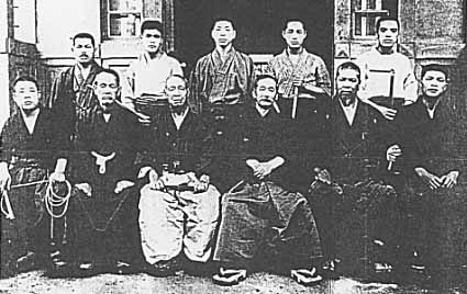 Prof. Kano other jujitsu masters in 1921.